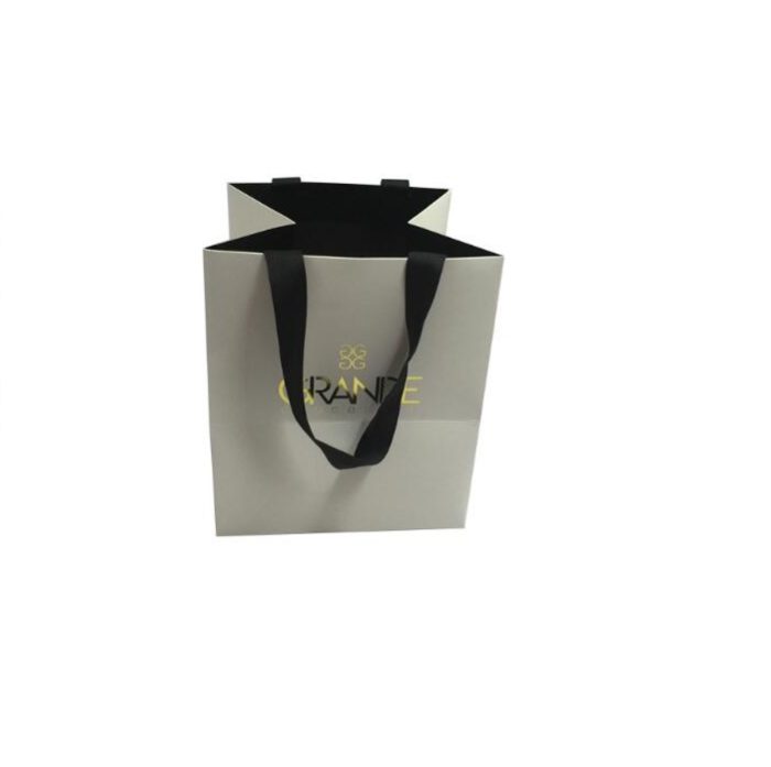 Litho Off Set Printing Metallic Logo Paper Shopping Bag