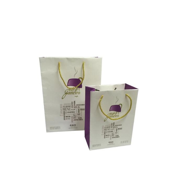 Litho Off Set Printing Metallic Logo Paper Shopping Bag - Image 4