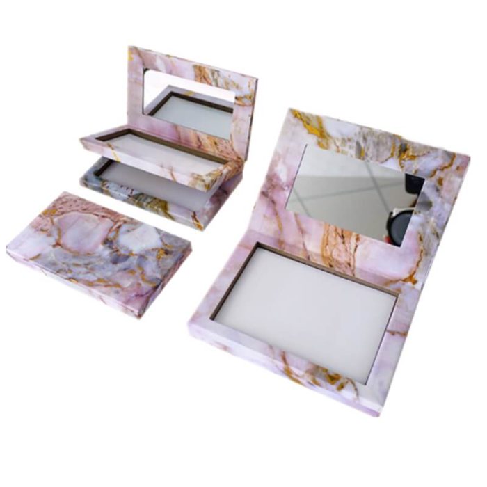 Two side open empy magnetic z palette with mirror