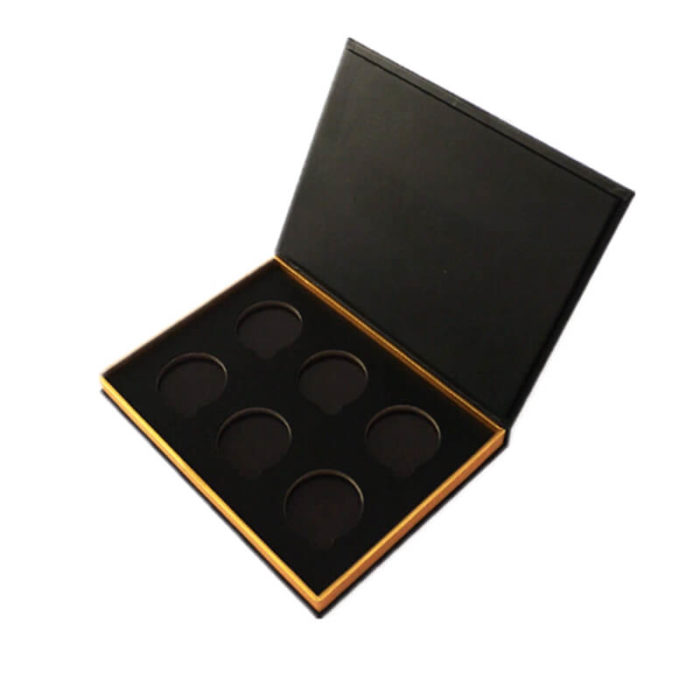 High-end luxury 2 well customized highlighter palettes with mirror - Image 3