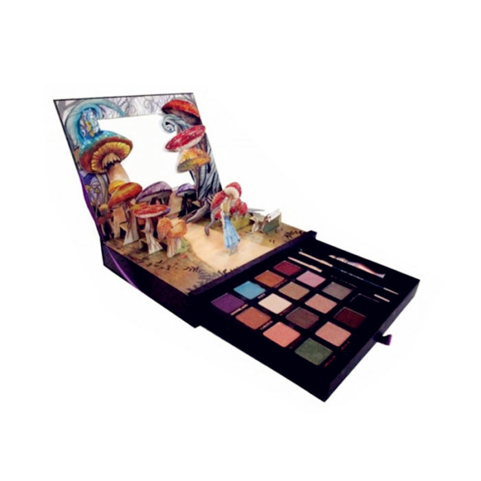 Cosmetic Pop-up eyeshadow paper palette with brushes - Image 2